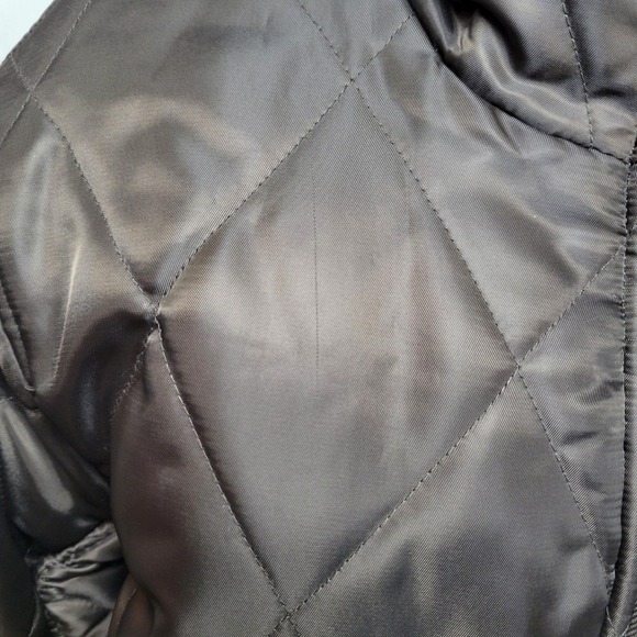 ASOS Design Brown Quilted Oversized Bomber Jacket Utility Gorpcore Size 0 - Picture 3 of 8